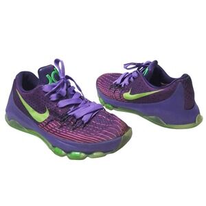 Nike KD 8 GS Suit Shoes Sz 7Y Women 8.5 Court Purple Green Strike Sneakers